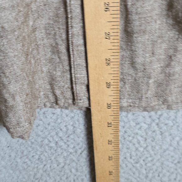 Sonoma Camp Shirt Mens Size 2XL Light Brown Lightweight Linen Cotton Blend NWT - Picture 6 of 11